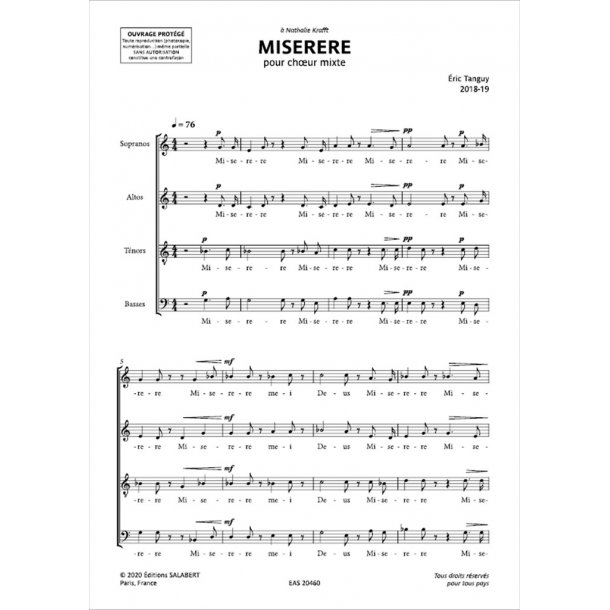 Miserere : pour choeur mixte